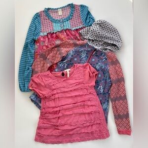 Matilda Jane Girl's Pink Playful Tops LOT of THREE Size 10-14